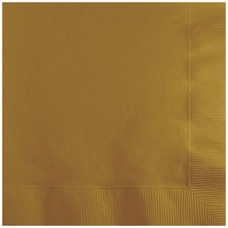 Glittering Gold Beverage Napkins 1200 Ct, 5x5, 1200PK